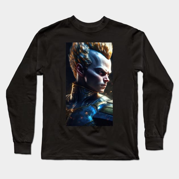 Super Saiyan Vegeta Long Sleeve T-Shirt by difrats